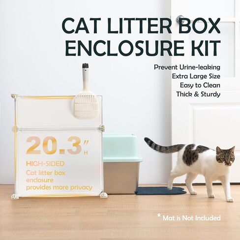 MEEXPAWS Stainless Steel Litter Box with Lid Extra Large XL for Big Cats, Enclosed Metal Litter Box with High Sided Enclosure & Scoop, Non-Sticky, Anti-Urine Leakage, Easy Cleaning in Saudi Arabia
