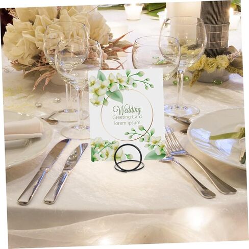 Nuobesty 6 PCS Mini Place Card Mostuds ، حاملي أرقام الجدول الأسود ، مقاطع قائمة الأسماء ، حاملي صور الطاولات لحفل الزفاف ، حفل الذكرى السنوية in Kuwait