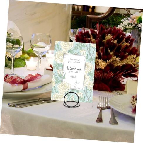 Nuobesty 6 PCS Mini Place Card Mostuds ، حاملي أرقام الجدول الأسود ، مقاطع قائمة الأسماء ، حاملي صور الطاولات لحفل الزفاف ، حفل الذكرى السنوية in Kuwait