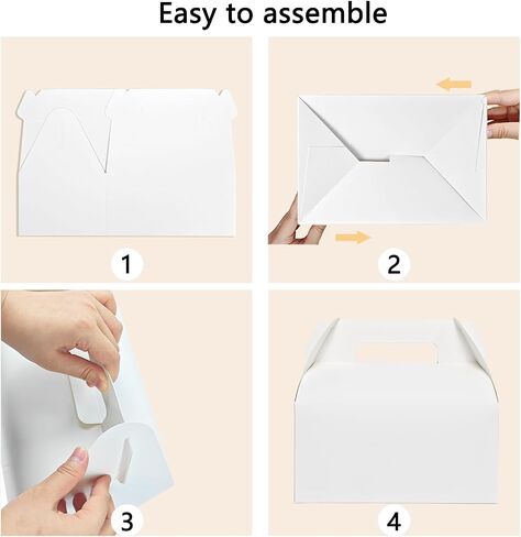 Unarty 30 PCS Large Gable Boxes 9 x 6 x 6 Inch White Gable Box, Large Treat Boxes Party Favor Boxes for Wedding, Birthday in Kuwait