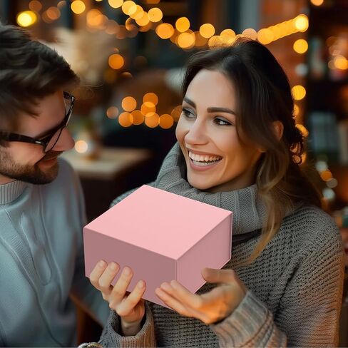 صندوق هدايا مع غطاء 8 × 8 × 4 بوصات ، صندوق هدايا مغناطيسي مع شريط للهدايا ، صندوق هدايا وصيفات الشرف ، صندوق هدايا عيد ميلاد ، فاخر لتعبئة الهدايا ، صندوق هدايا إغلاق مغناطيسي لالتفاف الهدايا in Kuwait