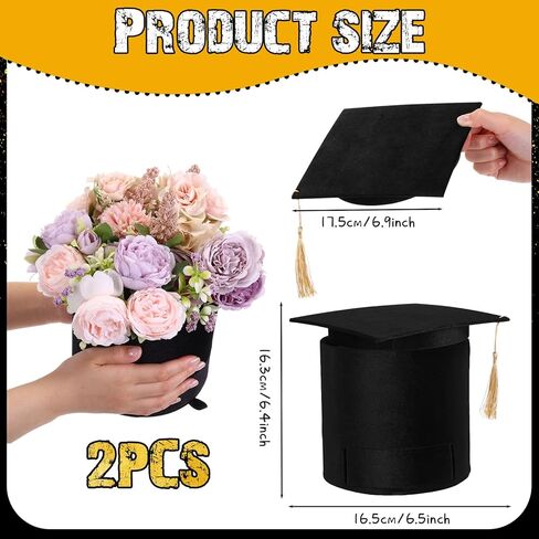 Supervitae 2 PCS VELVET CAPUATION CAP FLOWENT BOMESS BLACK GRAGETING GIME CANDY BOX مع درج 7 × 7 × 6.5 بوصات لترتيب هدايا فاخرة احتفالات حفل الاحتفالات (الجولة) in Kuwait