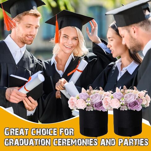 Supervitae 2 PCS VELVET CAPUATION CAP FLOWENT BOMESS BLACK GRAGETING GIME CANDY BOX مع درج 7 × 7 × 6.5 بوصات لترتيب هدايا فاخرة احتفالات حفل الاحتفالات (الجولة) in Kuwait