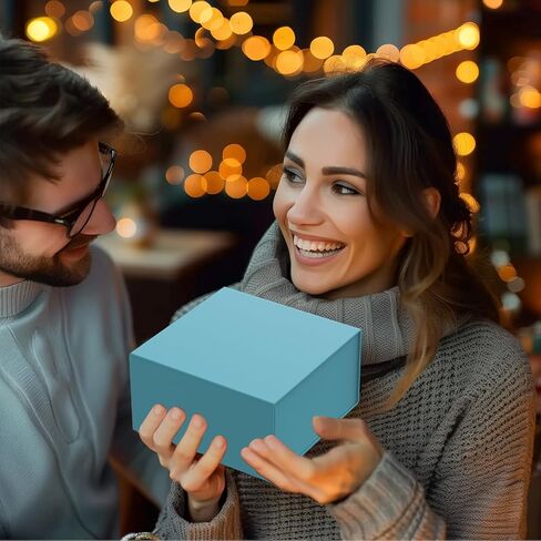 صندوق هدايا مع غطاء 8 × 8 × 4 بوصات ، صندوق هدايا مغناطيسي مع شريط للهدايا ، صندوق هدايا وصيفات الشرف ، صندوق هدايا عيد ميلاد ، فاخر لتعبئة الهدايا ، صندوق هدايا إغلاق مغناطيسي لالتفاف الهدايا in Kuwait