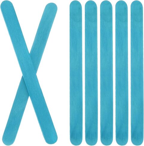 DMiotech 200 Pack 4.5" x 0.35" Wood Craft Sticks Strong Natural Birch Sticks Paint Stir Sticks for Molding Building and Home Decor Projects,Green in Kuwait
