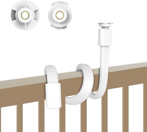 Flexible Baby Monitor Clip Clamp Mount Holder for HelloBaby HB65/HB40/HB6550/HB66/HB248/HB6339/HB6550 Pro, ANMEATE SM935E/SM650/Bonoch/ChildsFarm Baby Monitor, Long Gooseneck Arm, No Tools Needed in Kuwait