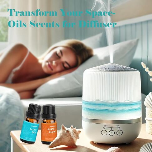 AmaKane Fragrance Oils, Beach Fragrance Oil for Candle Making, Soap Making Scents, Summer Essential Oils for Diffusers for Home 6x10 ml, Beach Linen, Salty Sea, Sunset Glow and More in Kuwait