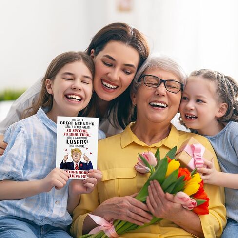 بطاقات يوم Menana Mothers For Mom - بطاقة عيد ميلاد لأمي - يوم أمهات مضحكة ، بطاقات عيد ميلاد مضحكة للأمهات من الابنة ، الابن ، الأطفال - 8.3'X 8 '' in Kuwait