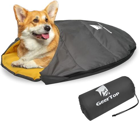GEERTOP Lightweight Dog Sleeping Bag Portable Cozy Durable Machine Washable Pet Bed for Camping, Hiking Travel in Kuwait
