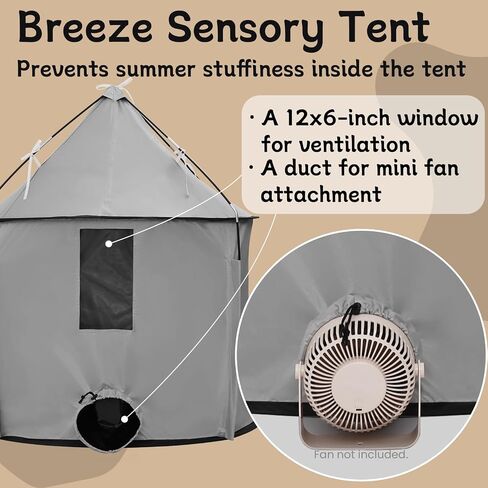 Sensory Tent for Kids with Autism, CPC Certified, Breeze Design, Blackout Tent for Kids Calming Down, Portable and Easy Setup 39 * 39 * 45 in in Saudi Arabia