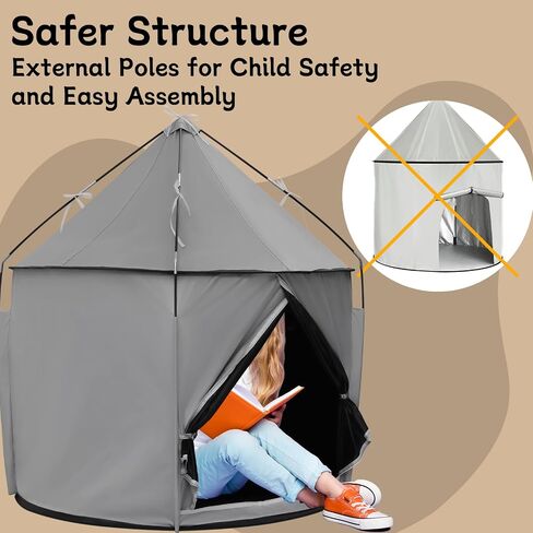 Sensory Tent for Kids with Autism, CPC Certified, Breeze Design, Blackout Tent for Kids Calming Down, Portable and Easy Setup 39 * 39 * 45 in in Saudi Arabia