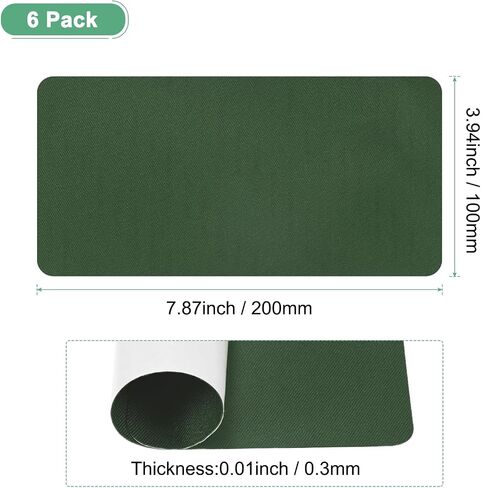 6-Pack Polyester Repair Patches, 7.9 x 3.9 Self-Adhesive Fabric Repair Patches Waterproof Lightweight for Clothes/Sofas/Tents/Car Seats/Bags [Beige] in Kuwait