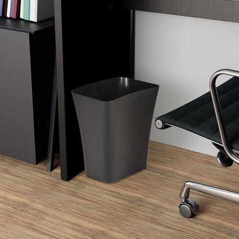 CLOROX Textura Slim Trash Can - 3.1 Gallon Small Waste Basket for Narrow Spaces - Skinny Plastic Garbage Bin for Bathroom, Bedroom, or Office, White in Kuwait