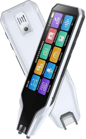 AI Reading Language Translator Pen, Translation Scanner, 134-Languges & Accents, Real-time Translation Device, HD Sound, Long Battery Life, for Students Adults (4.0 inches White) in Saudi Arabia