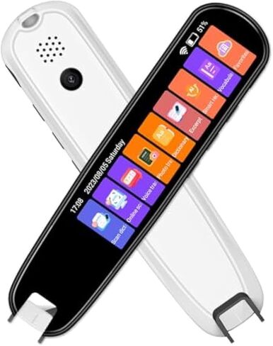 AI Reading Language Translator Pen, Translation Scanner, 134-Languges & Accents, Real-time Translation Device, HD Sound, Long Battery Life, for Students Adults (4.0 inches White) in Saudi Arabia