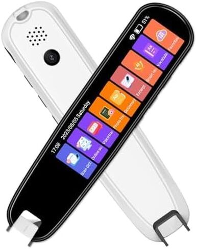 AI Reading Language Translator Pen, Translation Scanner, 134-Languges & Accents, Real-time Translation Device, HD Sound, Long Battery Life, for Students Adults (4.0 inches White) in Saudi Arabia