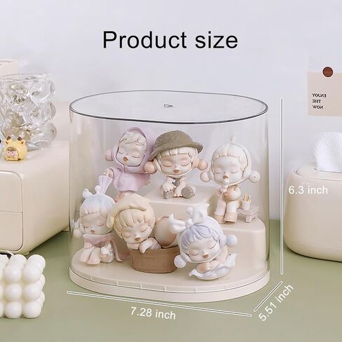 Clear Figures Display Case with Stackable Figures Blind Box Doll Display Stand for Pop Mart Lego Collectibles Action Figures in Saudi Arabia