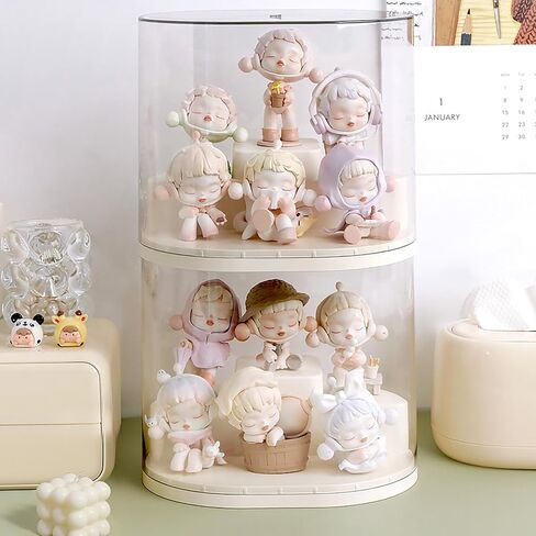 Clear Figures Display Case with Stackable Figures Blind Box Doll Display Stand for Pop Mart Lego Collectibles Action Figures in Saudi Arabia