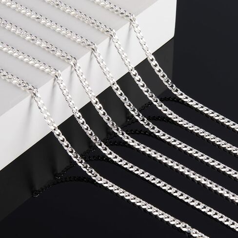 KYUNHOO 5.5 Yard Silver Chain for Jewelry Making Stainless Steel Chains Bulk Unwelded Curb Chain Permanent Jewelry Chain for Craft DIY Finding Jewelry Making Supplies in Kuwait