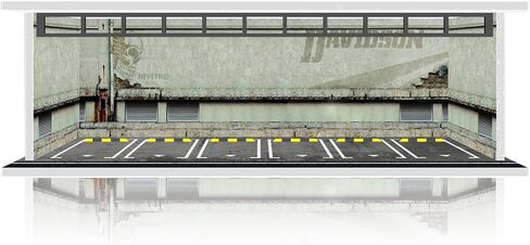 Hot Diecast Wheels Display Case - 1/64 Scale Die-cast Model Car Display Case with LED Light and Acrylic Cover, Hot Diecast Wheels Parking Garage Dioramas with 6 Parking Spaces in Saudi Arabia