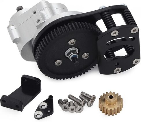 Metal D90 Single Speed Transmission Gearbox with Clockable Motor for 1/10 RC Crawler RC4WD Gelande II FJ40 G2 D110 DefenderTF2 in Saudi Arabia