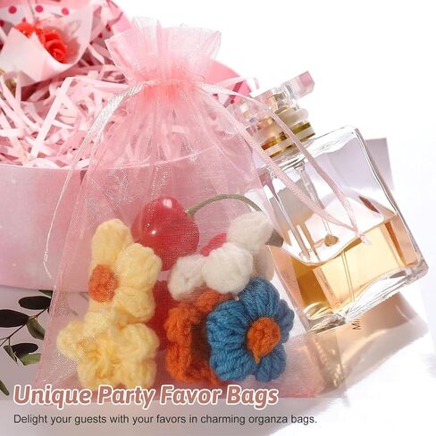 100PCS Premium Sheer Organza Bags, 4x4.72 Inch Drawstring multicolor Wedding Favor Jewelry Gift Bags for Party Christmas Jewelry Festival Bathroom Soaps Makeup Organza, Wrapping Supplie. in Saudi Arabia