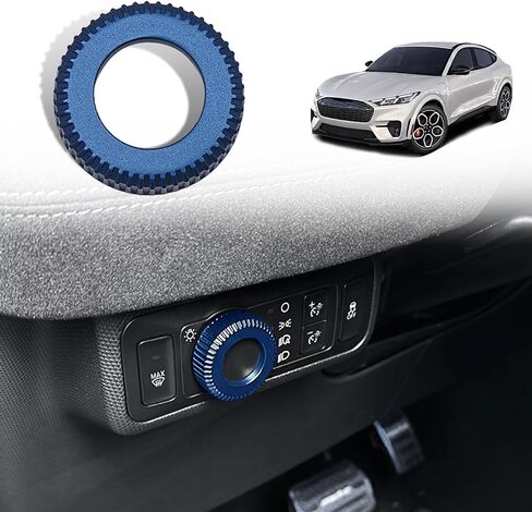 BestEvMod Light Button Knob Metal Cover Compatible with Mach E 2021 2022 2023 2024 Accessories Light Shift Switch Knob Metal Cover Zinc Alloy SNAP in Design (Black) in Saudi Arabia