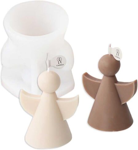 نغمة متعة الحد الأدنى من الملاك شكل شمعة سيليكون قوالب لصنع الشموع والراتنج والشموع العطرية والصابون الشمع المصنوع يدويًا ، ديكور المنزل ، الحرف in Kuwait