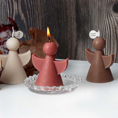 نغمة متعة الحد الأدنى من الملاك شكل شمعة سيليكون قوالب لصنع الشموع والراتنج والشموع العطرية والصابون الشمع المصنوع يدويًا ، ديكور المنزل ، الحرف in Kuwait