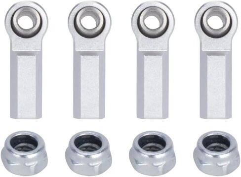 1/10 RC Crawler Rod Ends,4pcs M4 Aluminum Chassis Link Steering Rod Straight Rod Ends/Bend Rod Ends for 1/10 RC Crawler SCX10 TRX4 Capra VS4-10 Wraith (Straight 7mm B) in Saudi Arabia