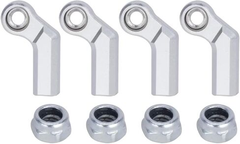 1/10 RC Crawler Rod Ends,4pcs M4 Aluminum Chassis Link Steering Rod Straight Rod Ends/Bend Rod Ends for 1/10 RC Crawler SCX10 TRX4 Capra VS4-10 Wraith (Straight 7mm B) in Saudi Arabia