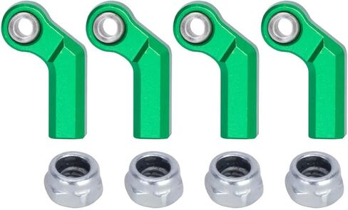 1/10 RC Crawler Rod Ends,4pcs M4 Aluminum Chassis Link Steering Rod Straight Rod Ends/Bend Rod Ends for 1/10 RC Crawler SCX10 TRX4 Capra VS4-10 Wraith (Straight 7mm B) in Saudi Arabia