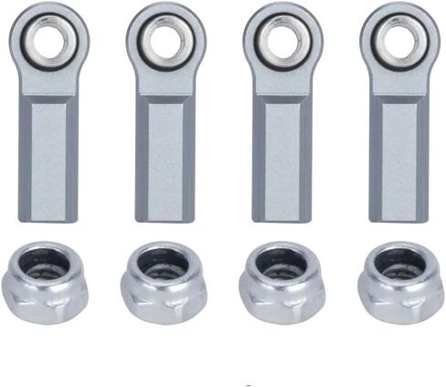 1/10 RC Crawler Rod Ends,4pcs M4 Aluminum Chassis Link Steering Rod Straight Rod Ends/Bend Rod Ends for 1/10 RC Crawler SCX10 TRX4 Capra VS4-10 Wraith (Straight 7mm B) in Saudi Arabia