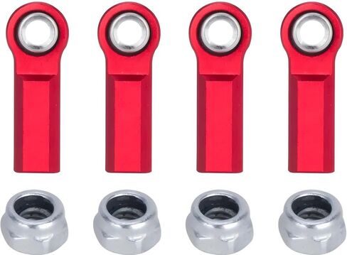 1/10 RC Crawler Rod Ends,4pcs M4 Aluminum Chassis Link Steering Rod Straight Rod Ends/Bend Rod Ends for 1/10 RC Crawler SCX10 TRX4 Capra VS4-10 Wraith (Straight 7mm B) in Saudi Arabia