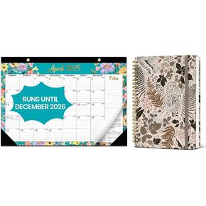 2025 Magnetic Calendar for Refrigerator, and A5 Spiral Lined Notebook