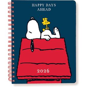 Graphique 2026 Spiral Frosted Cover Planner | 18 Month Organizer July 2025 - Dec. 2026 | Weekly & Monthly Spreads | To-Do & Note List | Reference Tabs | Reminder Stickers | Snoopy on House | 8" x 10"
