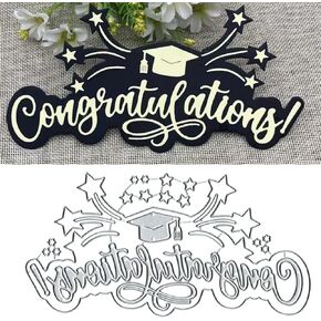 Graduation Frame Metal Die Cuts Cutting Dies Paper Cards Cutting Dies Cut Stencils for DIY Embossing Card Making Book Tags Decorative Paper Dies Scrapbooking