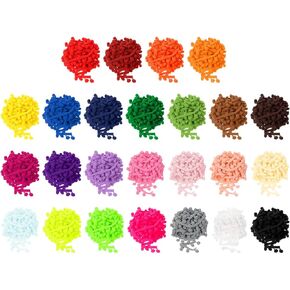 UXCELL 25 COLORS 50 ياردة POM BLER HORING TRING ، 2 ياردة الشريط الخياطة ملحق DIY الحرف اليدوية لستارة الستار المنزل ديكور وسادة (12 مم)