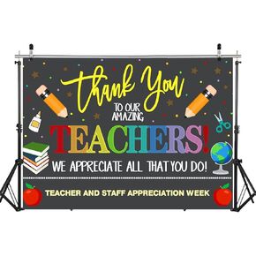 Wolada Teacher تقدير أسبوع خلفية شكرا لك المعلمين موضوع الطرف التصوير الفوتوغرافي خلفية ديكورات المدرسة الفصول الدراسية 6x4ft 12547