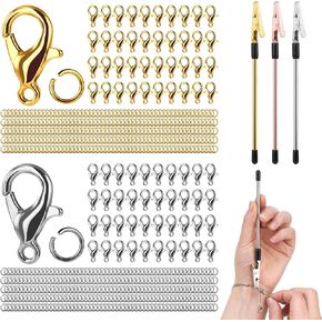 700 pcs clasps ropster clasps ومجموعة حلقات القفزة المفتوحة ، 5 ألوان مشابك مخلب لوبستر 12 مم مع حلقات القفز 7 * 5 مم ، مجموعة مجوهرات جراد البحر لمجوهرات مصنوعة المجوهرات DIY