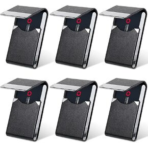 Yexiya 12 PCS CASE LEATHY CARD CARCE CASE CASE PU LEATHER BUSINEST ANDRAWTORS محفظة مع إغلاق مغناطيسي للرجال هدايا المكاتب للرجال ، الأسود