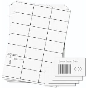 Officegear Shelf Edge Barcode Price Ticket Tickets 21-Up [55 Sheets-1155 Pack]