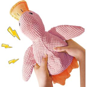 الكلب الضيق ، لعبة Duck Dog Calming ، Dog Dog بطة مهدئة بصوت عالٍ ، لعبة بطة مهدئة للكلاب ، الدعم العاطفي للكلاب للجرو الداخلي (أصفر مشرق)