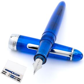 Monteverde USA Monza 3 Fountain Pen Set (Crystal Clear) - متوسطة ، غرامة ، NIB OMNIFLEX - هدية مثالية للرجال والنساء - مثالية للمكتب ، الأعمال ، المدرسة ، الهدايا ، اليومية ، التوقيعات
