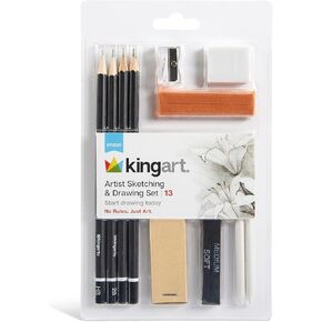 KINGART Sketching & Drawing Kit (139), Set of 13