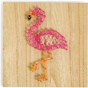 Fun Express DIY Flamingo String Art Kit (تشمل قاعدة الخشب والأجهزة والسلسلة) DIY الحرف DIY للأطفال والبالغين