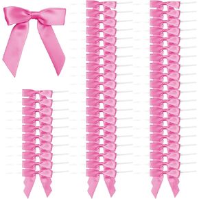 Burgundy Red Twist Tip أقواس لالتفاف الهدايا 50 حزمة 2.5 "ساتان شريط القوس لعلاج الحقائب الحفلات ديكورات الزفاف