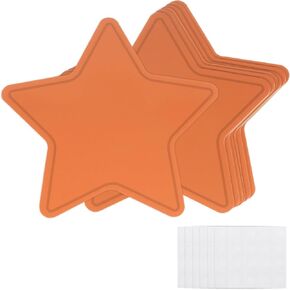 MECCANIXITY 100 Pcs Star Cutouts, 3.3 x 3.5 Inch Star Shaped Paper Cards for DIY Projects, Classroom Decor Bulletin Board, Orange