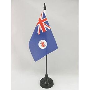 Tasmania Table Flag 4 'x 6' ' - أستراليا - علامة مكتب تسمانيا 15 × 10 سم - عصا بلاستيكية أسود وقاعدة - علم AZ