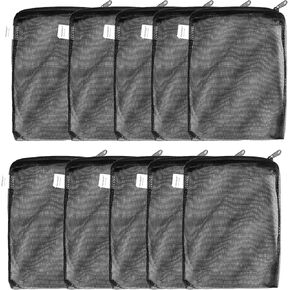 أكياس وسائط مرشح Aquaneat 10pcs ، أكياس شبكية خزان الأسماك ، 3 "x4"/3 "x8" /5.5 "x8" مع سحاب بلاستيكي للكربون المنشط (5.5 "× 8")